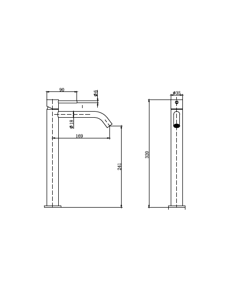 GRIFO ALTO LAVABO PROMISE CROMO/NEGRO/ORO/NIQUEL