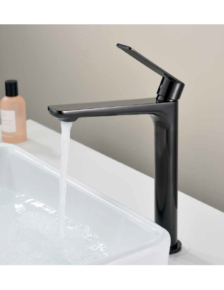 Grifo lavabo monomando alto GLORY CROMO/NEGRO/ORO