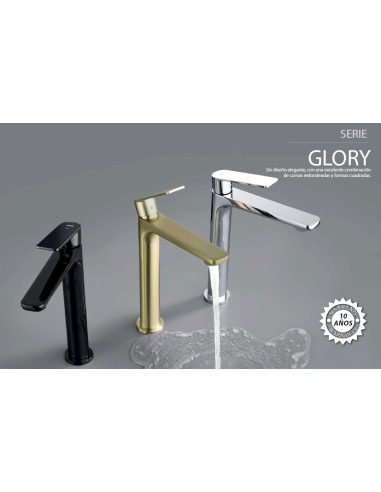 Grifo lavabo monomando alto GLORY CROMO/NEGRO/ORO