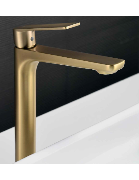 Grifo lavabo monomando alto GLORY CROMO/NEGRO/ORO