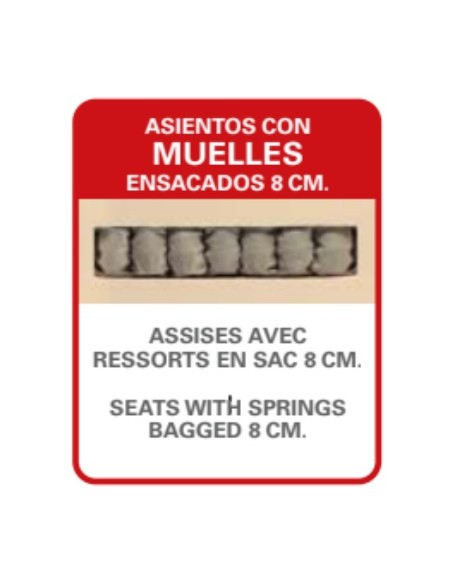 Sofá Chaiselongue Fija Sense de Mayor Tapizados con Asientos de Muelles Ensacados – Modular y Personalizable