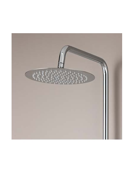 COLUMNA DUCHA TERMOSTÁTICA REDONDA CROMO/NEGRO