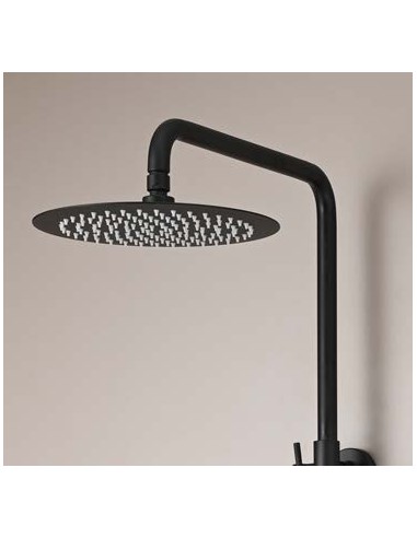 COLUMNA DUCHA MONOMANDO REDONDA CROMO/NEGRO