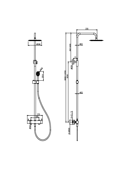 Grifo ducha monomando PROMISE CROMO/NEGRO/ORO/NIQUEL