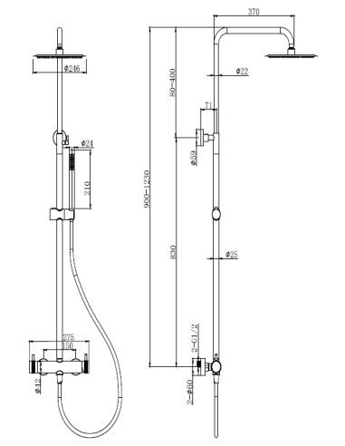 Grifo ducha monomando DIAMOND CROMO/ORO/GRIS