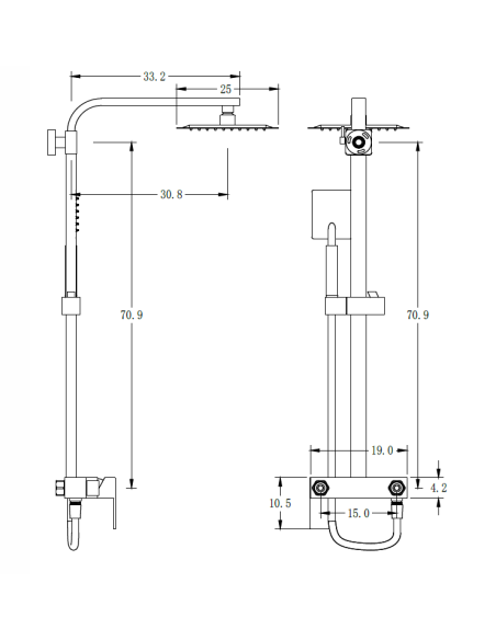 Grifo ducha monomando ARMY CROMO/NEGRO/ORO/NIQUEL