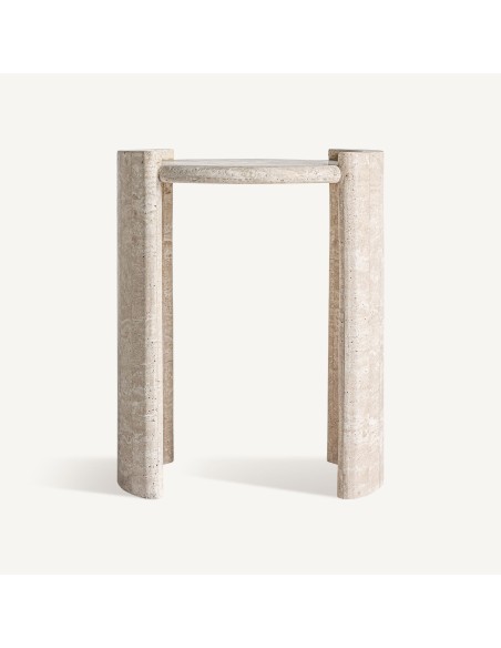 Mesa Auxiliar Thiennes de Travertino Beige – Vical Home