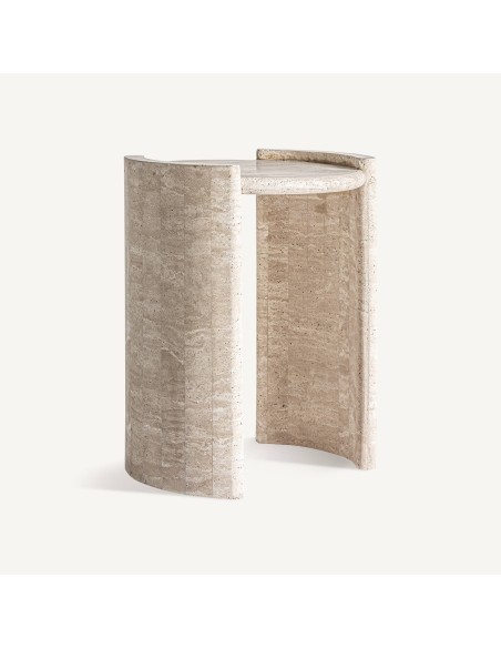 Mesa Auxiliar Thiennes de Travertino Beige – Vical Home