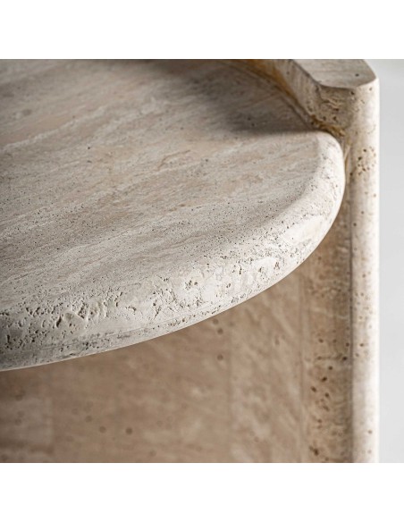 Mesa Auxiliar Thiennes de Travertino Beige – Vical Home