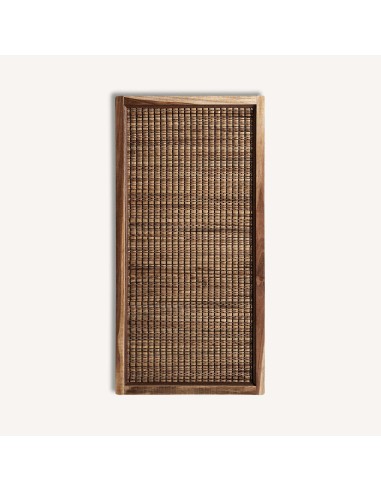 Panel decorativo de fibra natural marrón estilo étnico de Vical Home