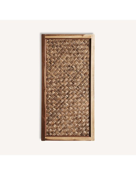 Panel decorativo de fibra natural marrón estilo étnico de Vical Home 50x100 cm