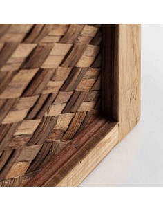 Panel decorativo de fibra natural marrón estilo étnico de Vical Home 50x100 cm 2