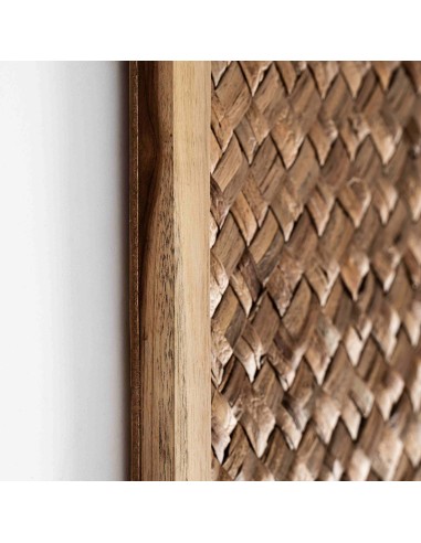 Panel Decorativo de Fibra Natural Marrón 50x100...