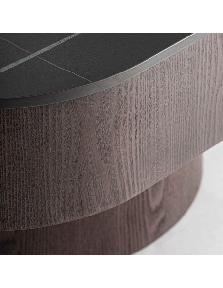 Mesa de Centro Neufs de Vical Home – Estilo Art Déco en Mármol Sintético y Madera