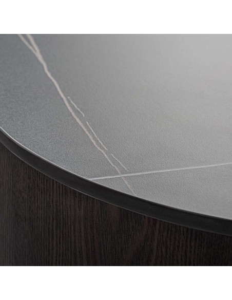 Mesa de Centro Neufs de Vical Home – Diseño Art Déco en Mármol Negro y Madera