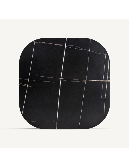Mesa de Centro Neufs de Vical Home – Diseño Art Déco en Mármol Negro y Madera
