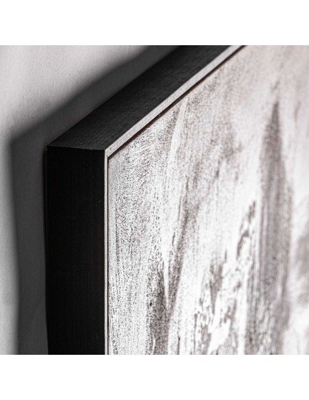 Lienzo Eric de Vical Home – Obra Contemporánea en Tonos Marrones con Base de Madera