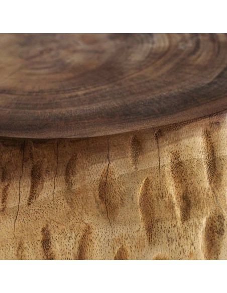 Mesa de Centro Gairo de Vical Home – Madera Suar Tallada con Acabado Natural