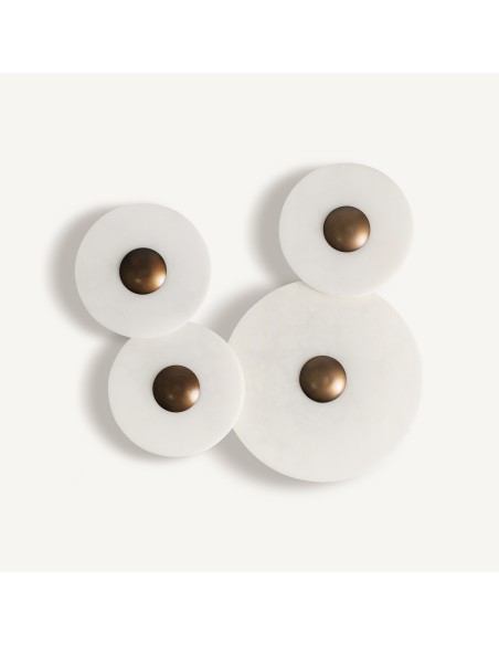 Aplique Elies de Vical Home – Escultura Decorativa Art Decó en Blanco