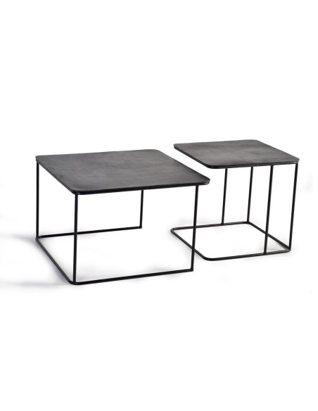 Set de 2 Mesas de Centro Giner y Colomer de Metal Negro