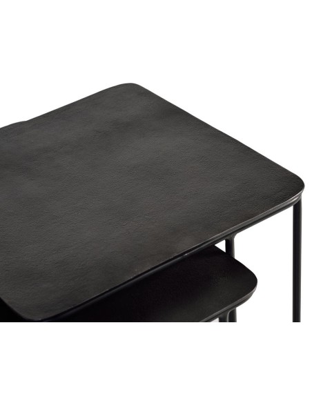 Set de 2 Mesas de Centro Giner y Colomer de Metal Negro