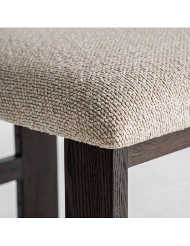 Silla de Diseño en Poliéster Beige y Madera...