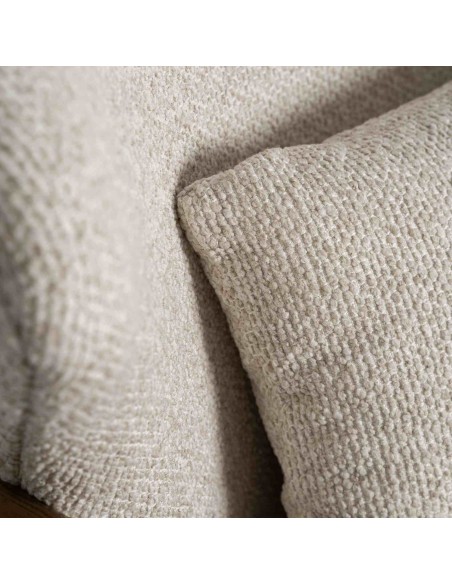 Sillón de Diseño en Poliéster Beige y Madera Marrón – VICAL HOME