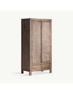 Armario de Madera de Olmo Marrón – Diseño Natural de... 2