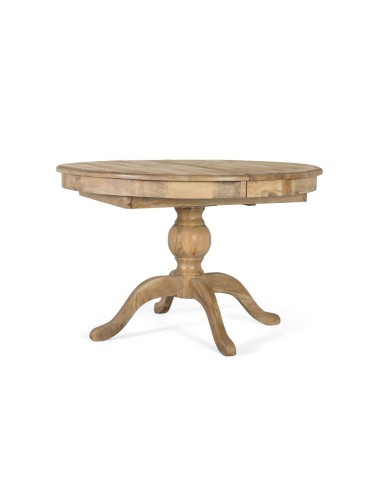 Mesa Comedor Extensible Redonda de Madera de Mango – Giner y Colomer
