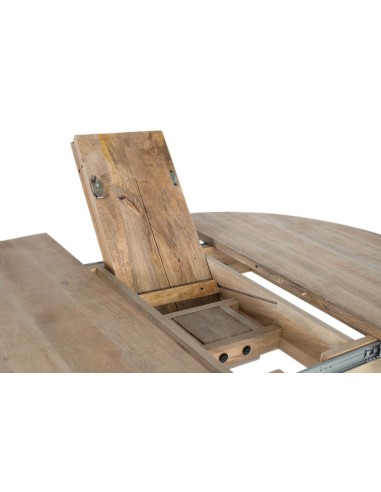 Mesa Comedor Extensible Redonda de Madera de...