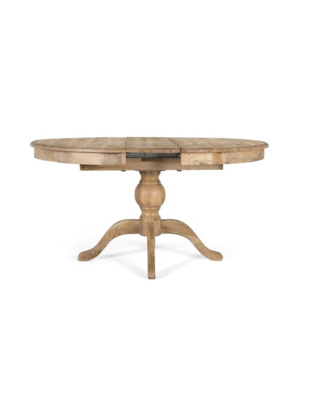 Mesa Comedor Extensible Redonda de Madera de Mango – Giner y Colomer