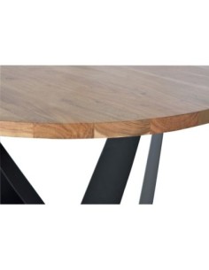 Mesa de Comedor Redonda Giner y Colomer en Madera de... 2