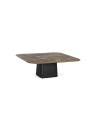 Mesa de centro Giner y Colomer 90x90 cm negra y dorada de metal y aluminio