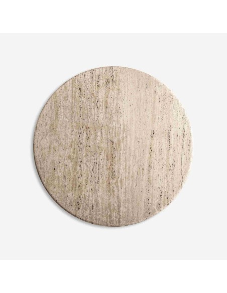 Mesa de Comedor Varzi de Vical Home en Travertino y Madera de Mango - Estilo Art Decó