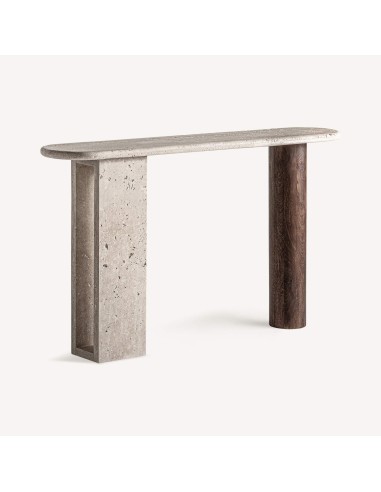 Consola Clare de Vical Home en Travertino y...