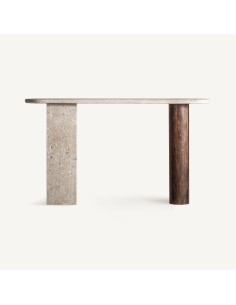 Consola Clare de Vical Home en Travertino y Madera –...