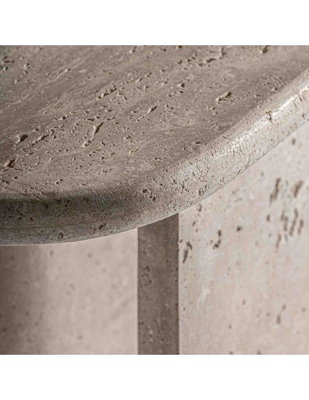 Consola Clare de Vical Home en Travertino y Madera – Estilo Art Decó