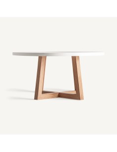 Mesa de Comedor de Hormigón y Aluminio 152 cm – Vical Home