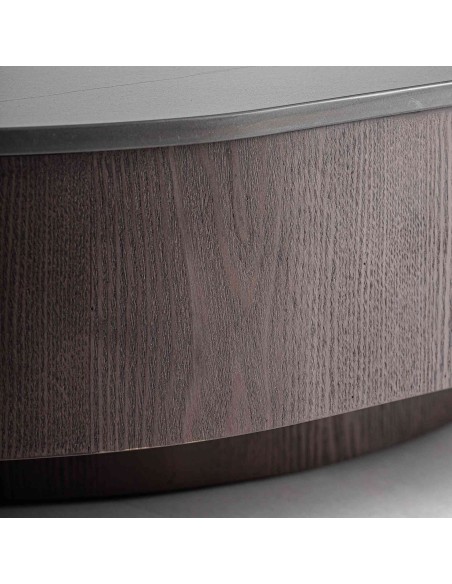 Mesa de Centro Neufs 70x70 cm de Mármol Sintético y Nogal – Vical Home