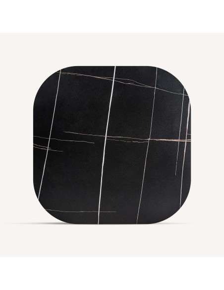 Mesa de Centro Neufs 70x70 cm de Mármol Sintético y Nogal – Vical Home