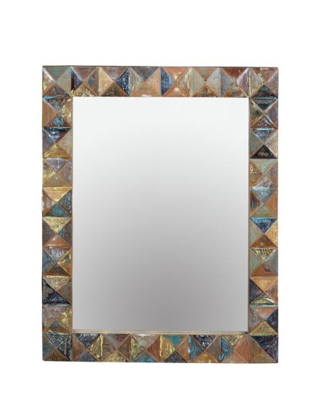 Espejo de Madera Reciclada 100x80 cm – Colección DIAMANTE | Giner y Colomer