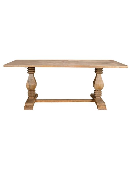 Mesa de Comedor Rectangular en Madera de Mango Macizo Natural – Giner y Colomer