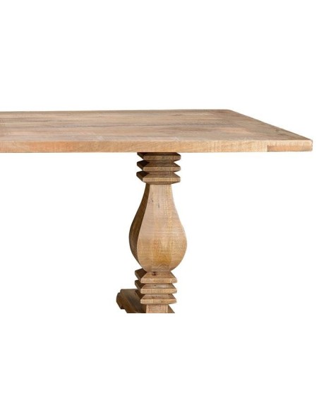 Mesa de Comedor Rectangular en Madera de Mango Macizo Natural – Giner y Colomer