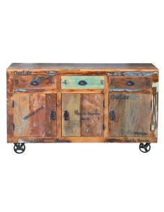 Aparador Verrier de madera reciclada con cajones de Giner y Colomer 2