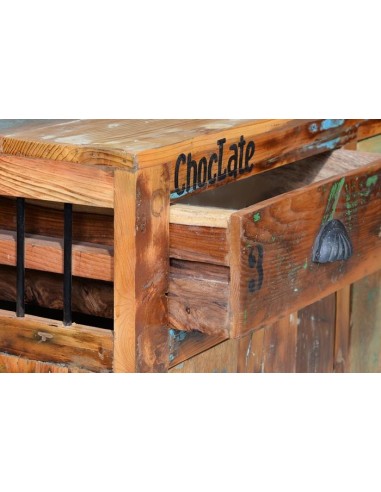 Aparador Verrier de Madera Reciclada con Ruedas...