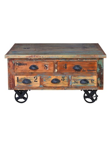 Mesa de Centro Verrier en Madera Reciclada con...