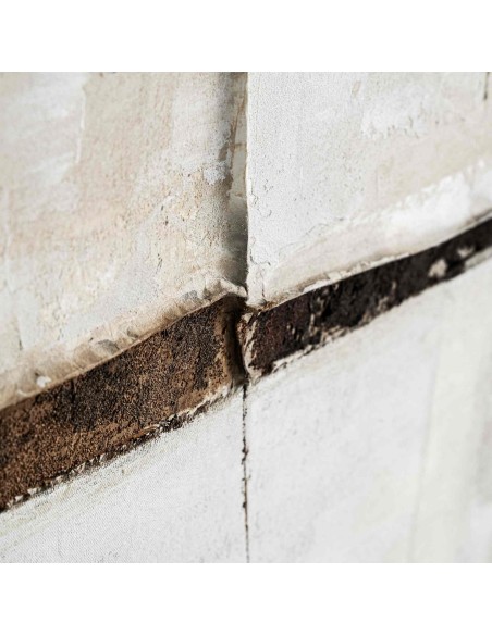 Cuadro Unai Vical Home en Lienzo Marrón y Madera de Pino – Estilo Contemporáneo 120x120cm