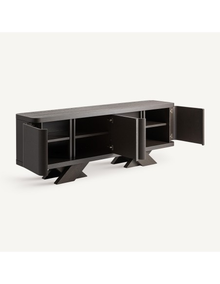 Aparador Rize Vical Home en Madera de Roble Negro – Estilo Art Decó 210cm
