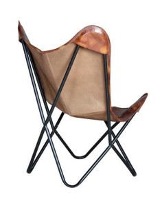 “Silla Butterfly de piel envejecida y hierro de Giner y Colomer 2