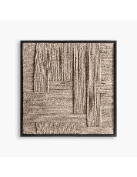 Cuadro Tehuti de Yute en Color Marrón – Estilo Contemporáneo | Vical Home